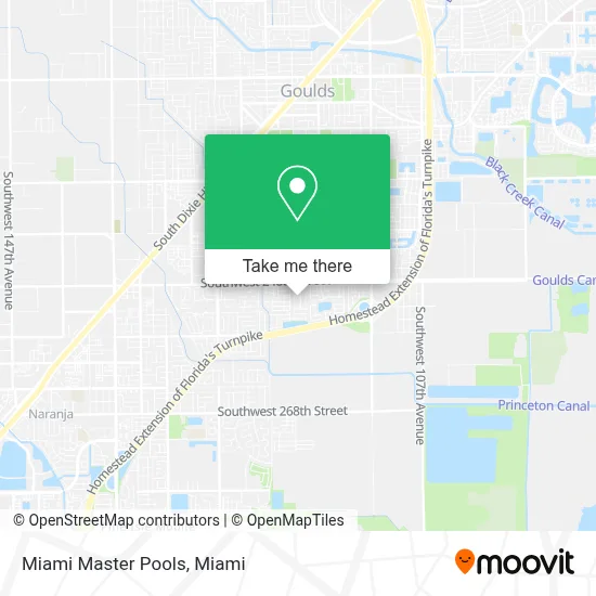 Miami Master Pools map