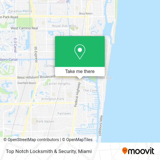 Top Notch Locksmith & Security map