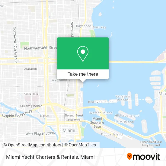 Miami Yacht Charters & Rentals map