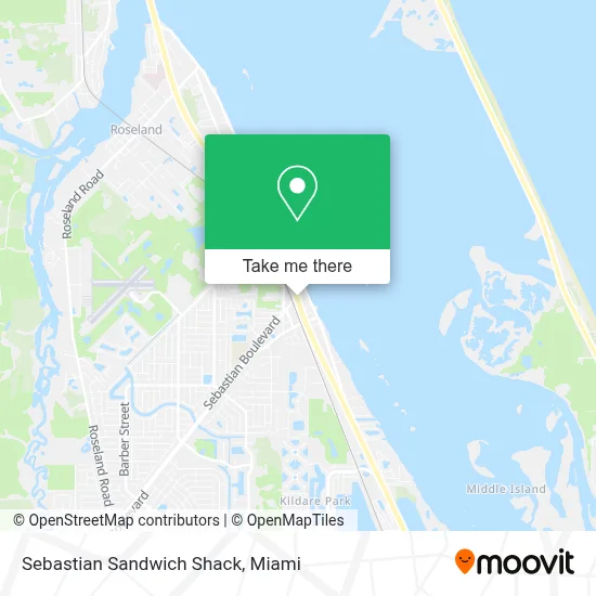 Sebastian Sandwich Shack map