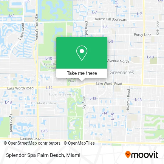 Splendor Spa Palm Beach map
