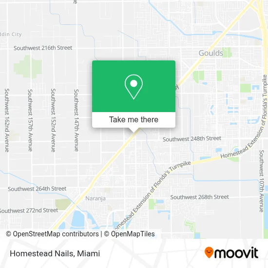 Homestead Nails map