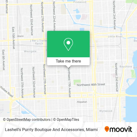 Lashell's Purrty Boutique And Accessories map