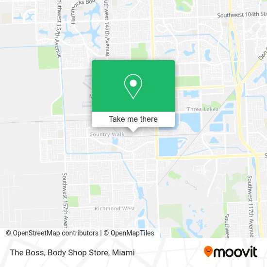 The Boss, Body Shop Store map