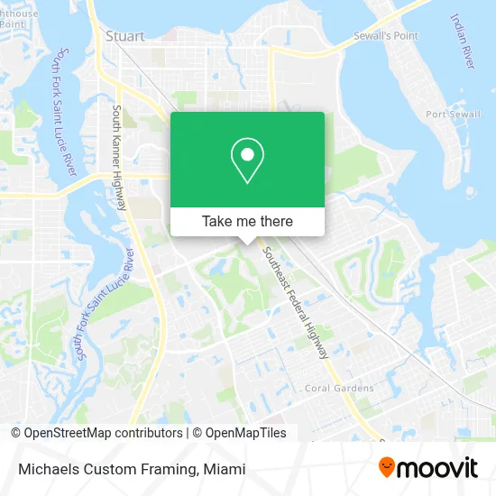 Michaels Custom Framing map