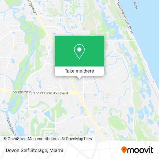 Devon Self Storage map