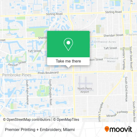 Premier Printing + Embroidery map