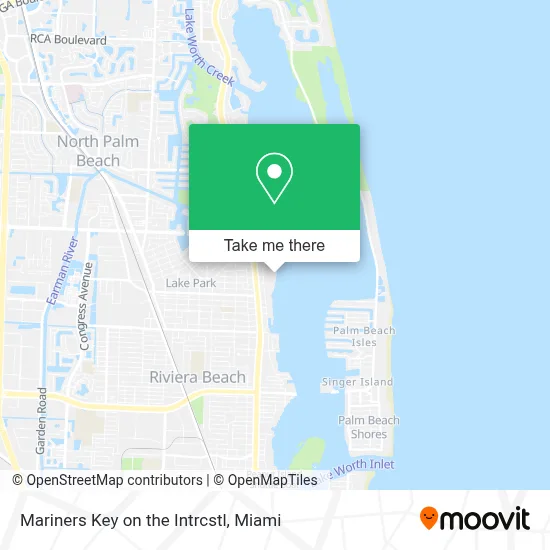 Mariners Key on the Intrcstl map