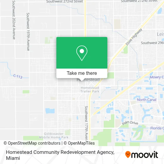 Homestead Community Redevelopment Agency map