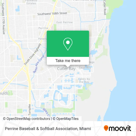 Perrine Baseball & Softball Association map