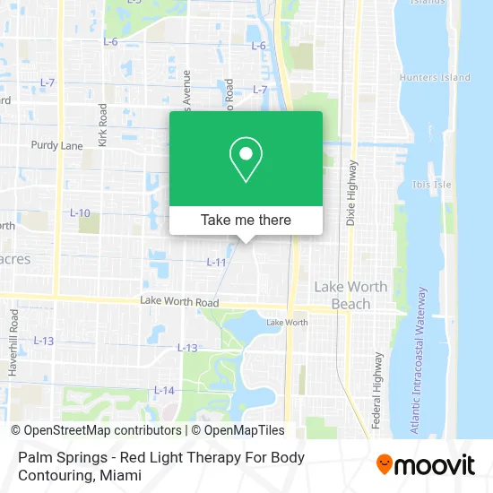 Palm Springs - Red Light Therapy For Body Contouring map