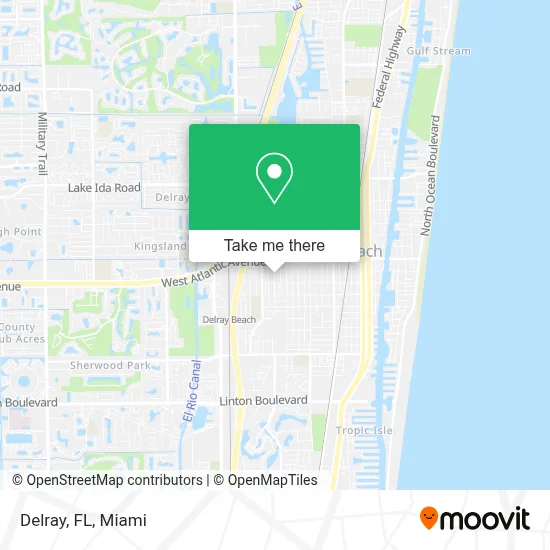 Delray, FL map