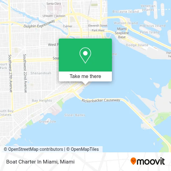 Boat Charter In Miami map