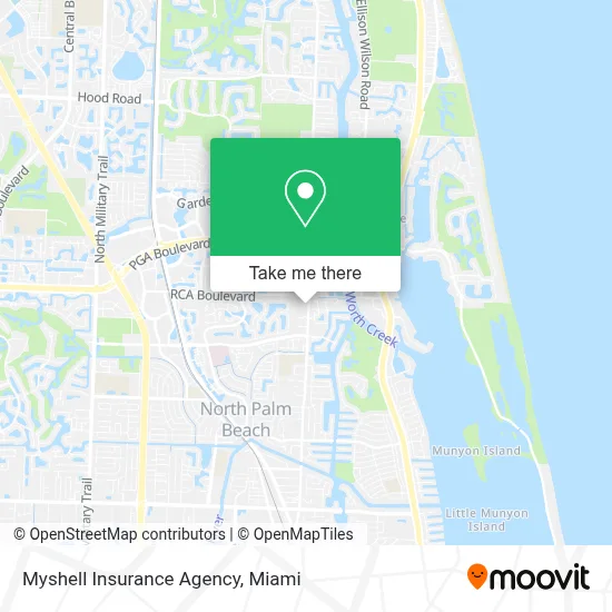 Myshell Insurance Agency map