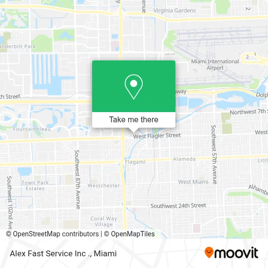 Alex Fast Service Inc . map