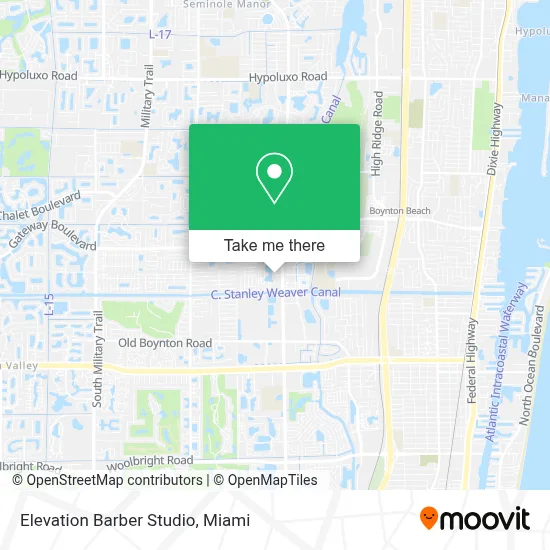 Elevation Barber Studio map