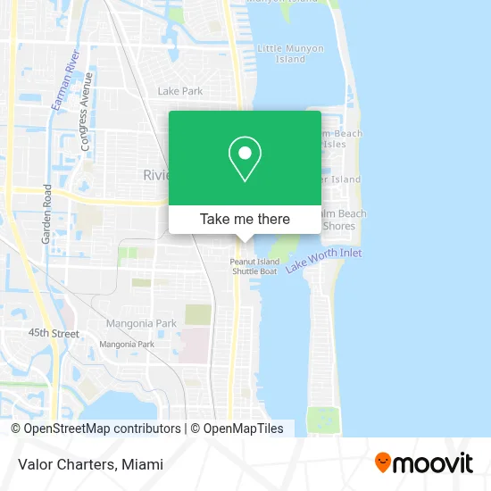 Valor Charters map