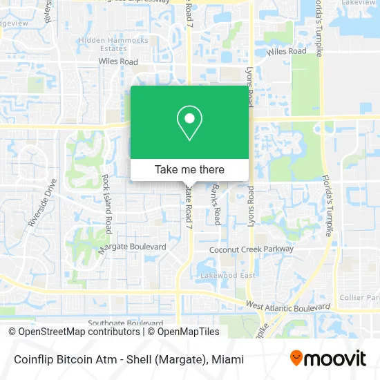 Coinflip Bitcoin Atm - Shell (Margate) map