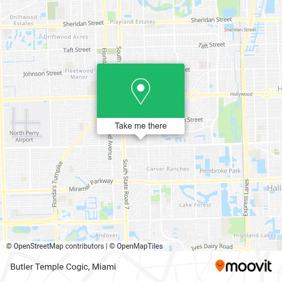 Butler Temple Cogic map