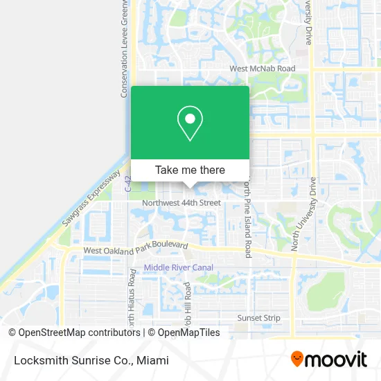 Locksmith Sunrise Co. map