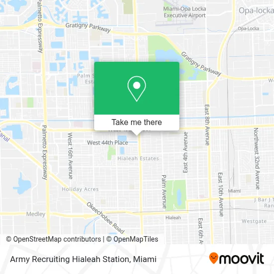 Army Recruiting Hialeah Station map