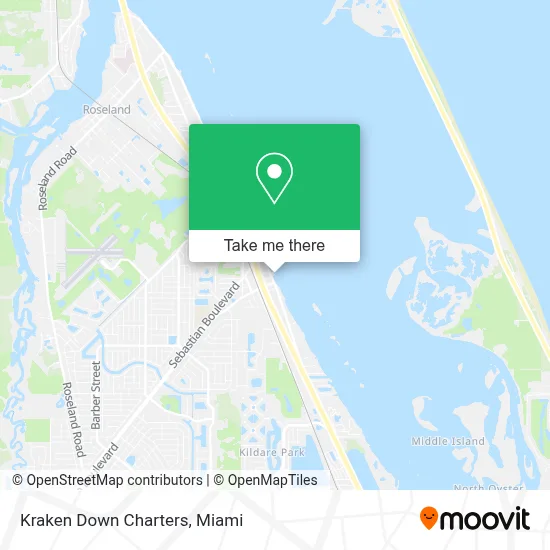 Kraken Down Charters map