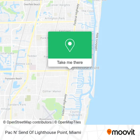Pac N' Send Of Lighthouse Point map