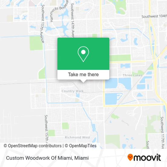 Custom Woodwork Of Miami map