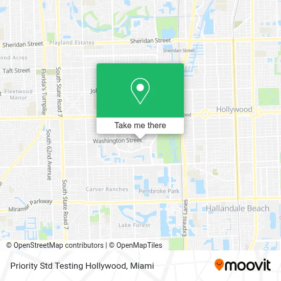 Priority Std Testing Hollywood map