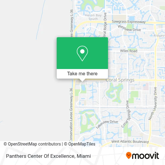 Panthers Center Of Excellence map