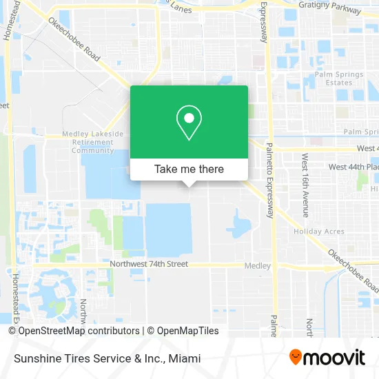 Sunshine Tires Service & Inc. map