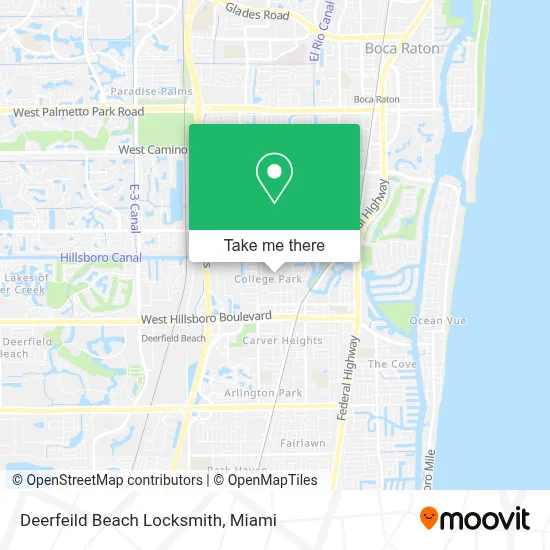 Deerfeild Beach Locksmith map