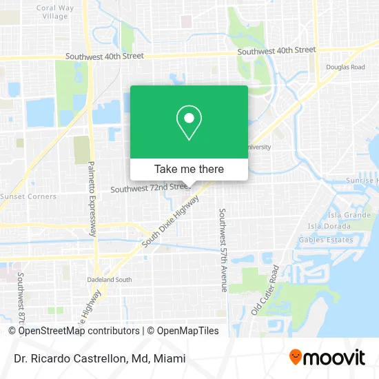 Dr. Ricardo Castrellon, Md map