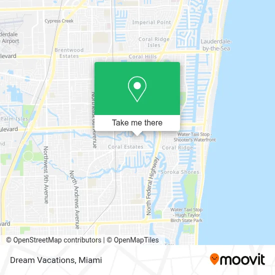 Dream Vacations map
