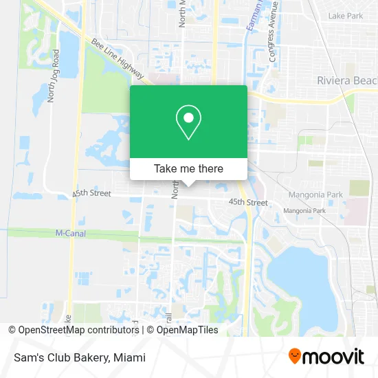 Sam's Club Bakery map