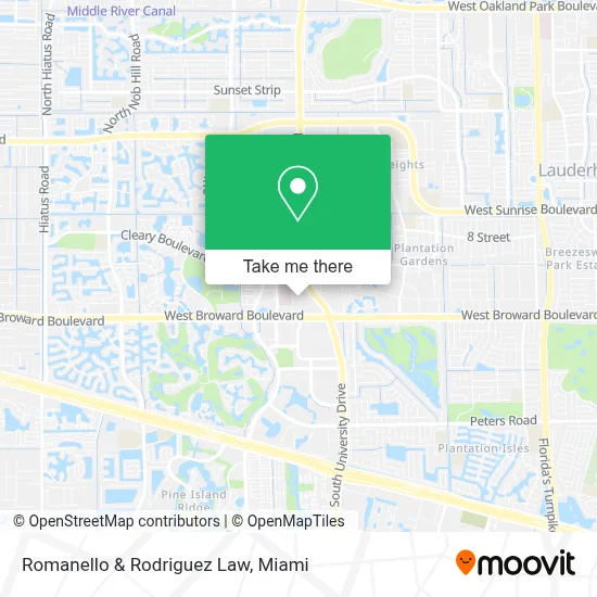 Romanello & Rodriguez Law map