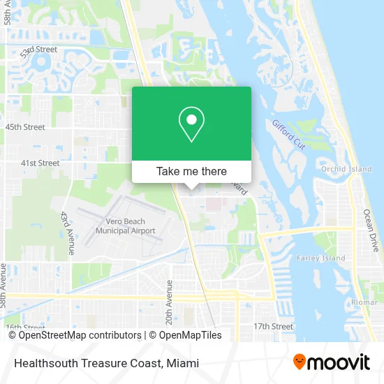 Healthsouth Treasure Coast map