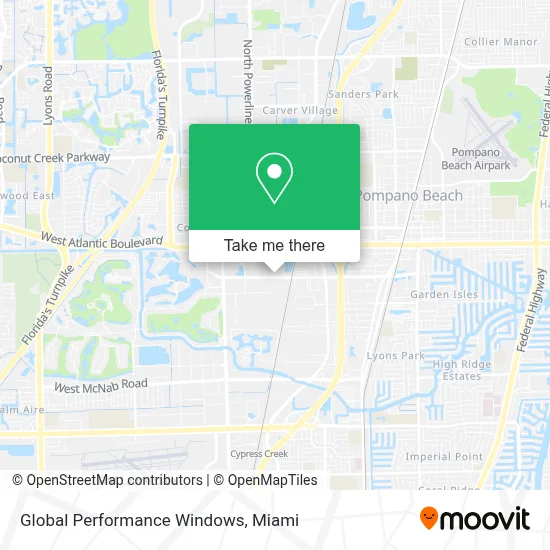 Global Performance Windows map
