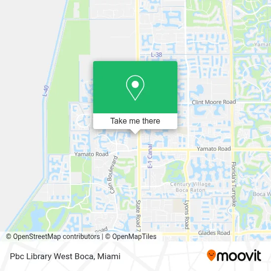 Pbc Library West Boca map