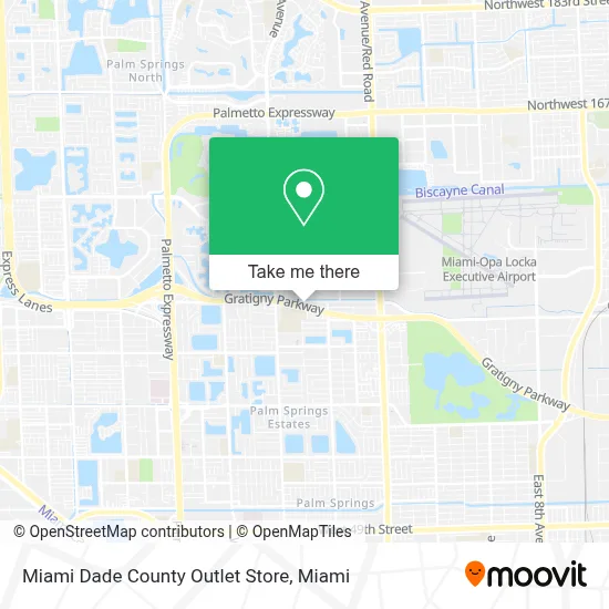 Miami Dade County Outlet Store map