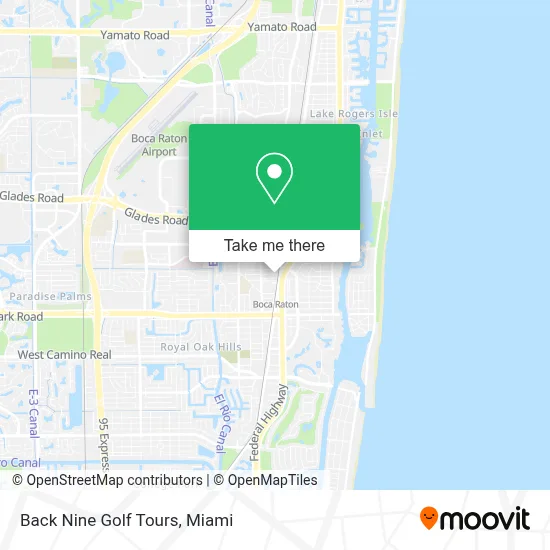 Back Nine Golf Tours map