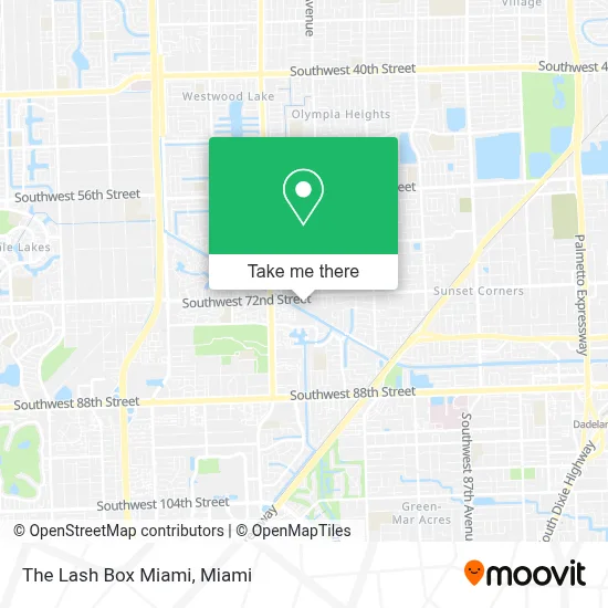 The Lash Box Miami map