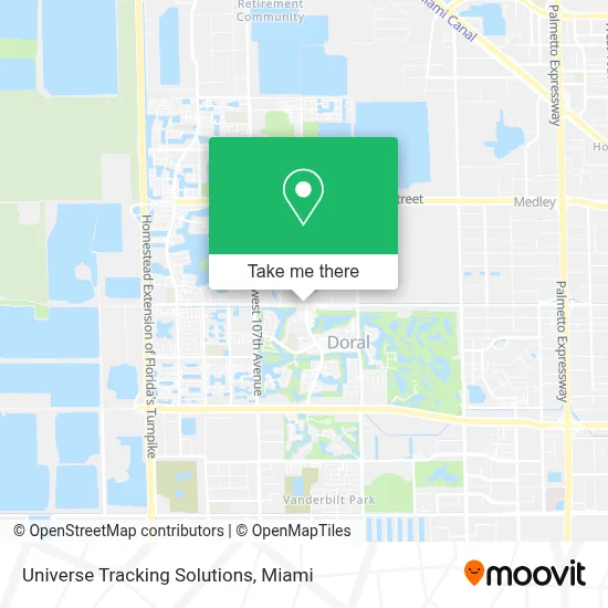 Universe Tracking Solutions map