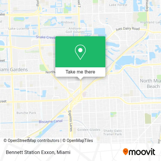 Bennett Station Exxon map