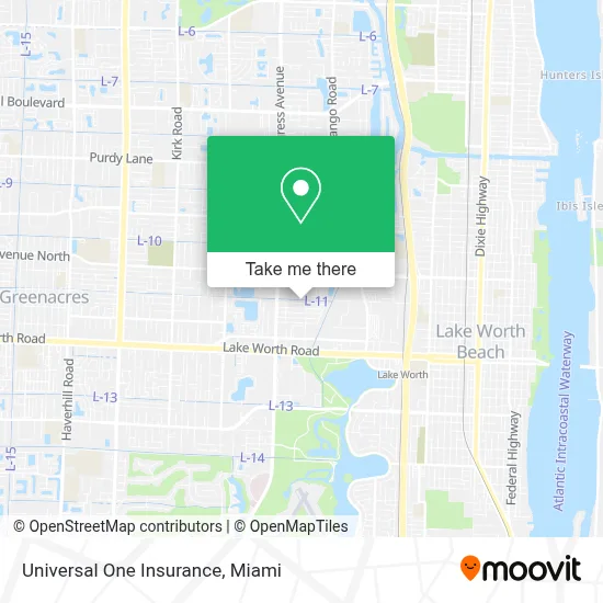 Universal One Insurance map