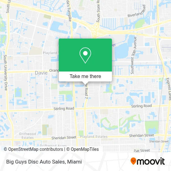 Big Guys Disc Auto Sales map