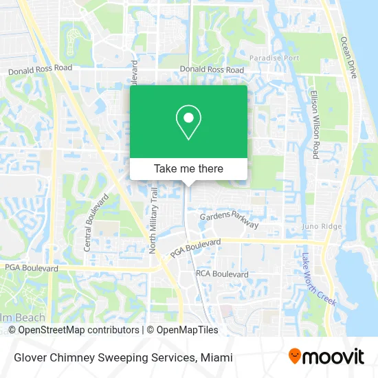 Glover Chimney Sweeping Services map