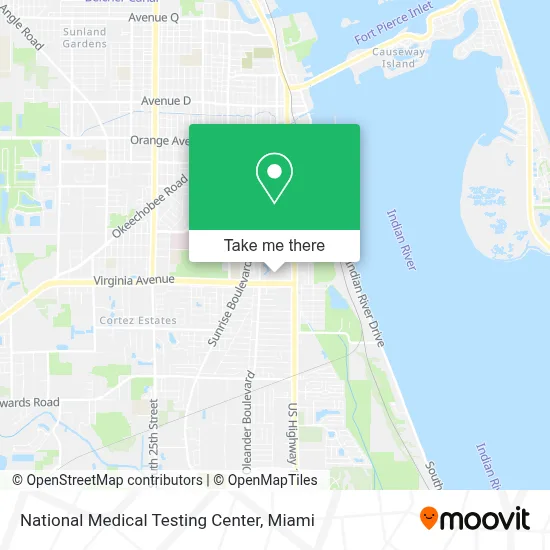 National Medical Testing Center map
