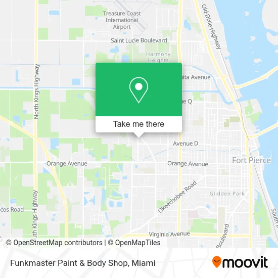 Funkmaster Paint & Body Shop map