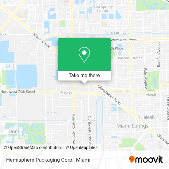 Hemisphere Packaging Corp. map